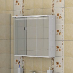 Горен огледален PVC шкаф за баня Флорида